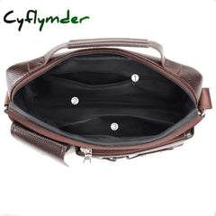 Cyflymder New Men Shoulder Bag For 10.4’’ Ipad Pu Leather Business Handbags Messenger Bags