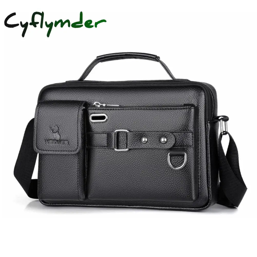 Cyflymder New Men Shoulder Bag For 10.4’’ Ipad Pu Leather Business Handbags Messenger Bags