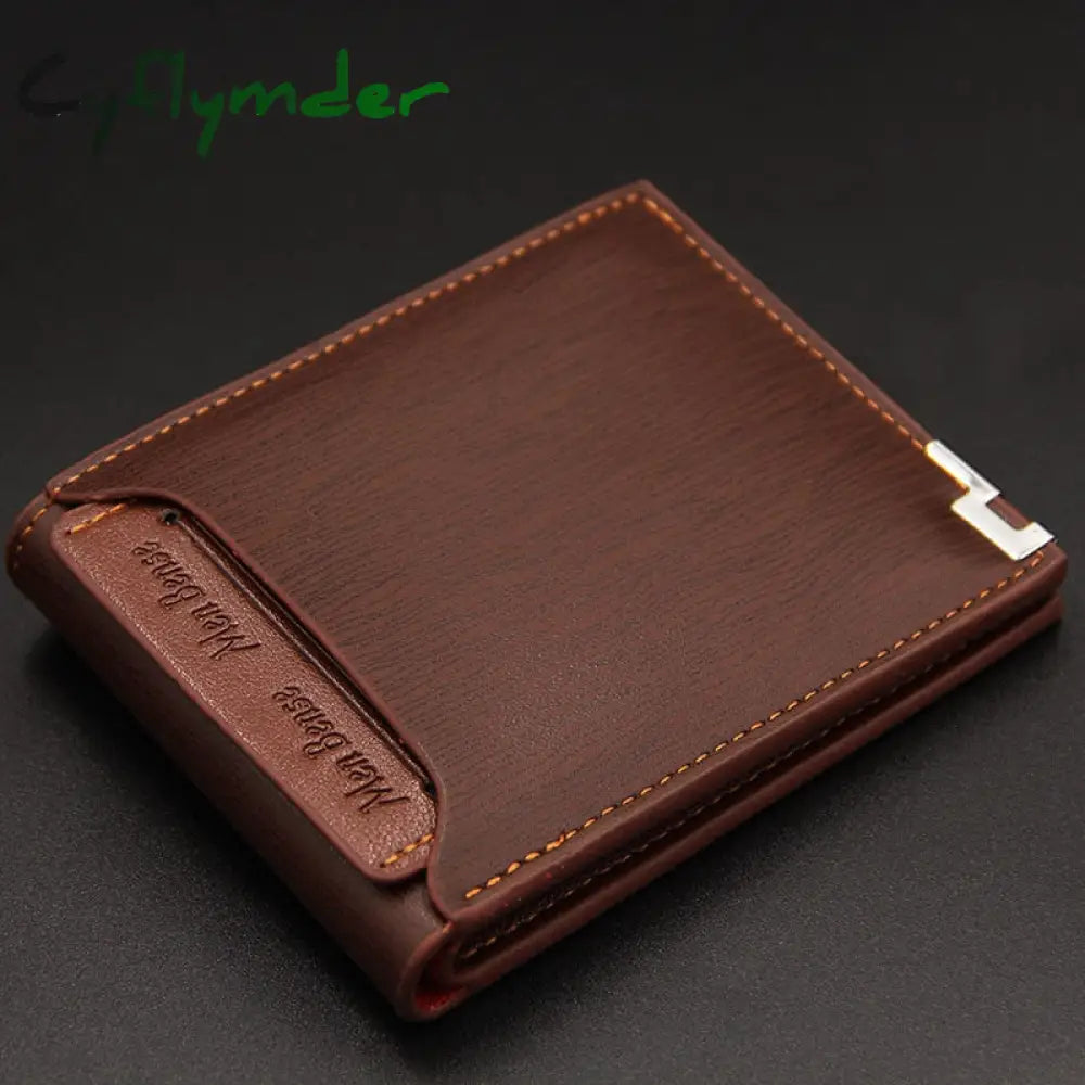 Cyflymder New Men’s Wallet Leather Bifold Slim Fashion Credit Card/Id Holders And Inserts Coin