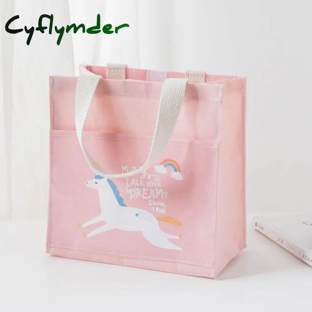 Cyflymder New Millet Wheat Fabric Double-Sided Dual-Use Cotton And Linen Pocket Handbag Shopping