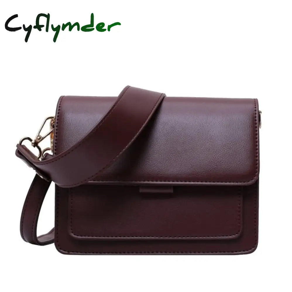 Cyflymder New Mini Lightweight Pu Leather Flap Bags For Women Summer Lady Shoulder Handbag Simple