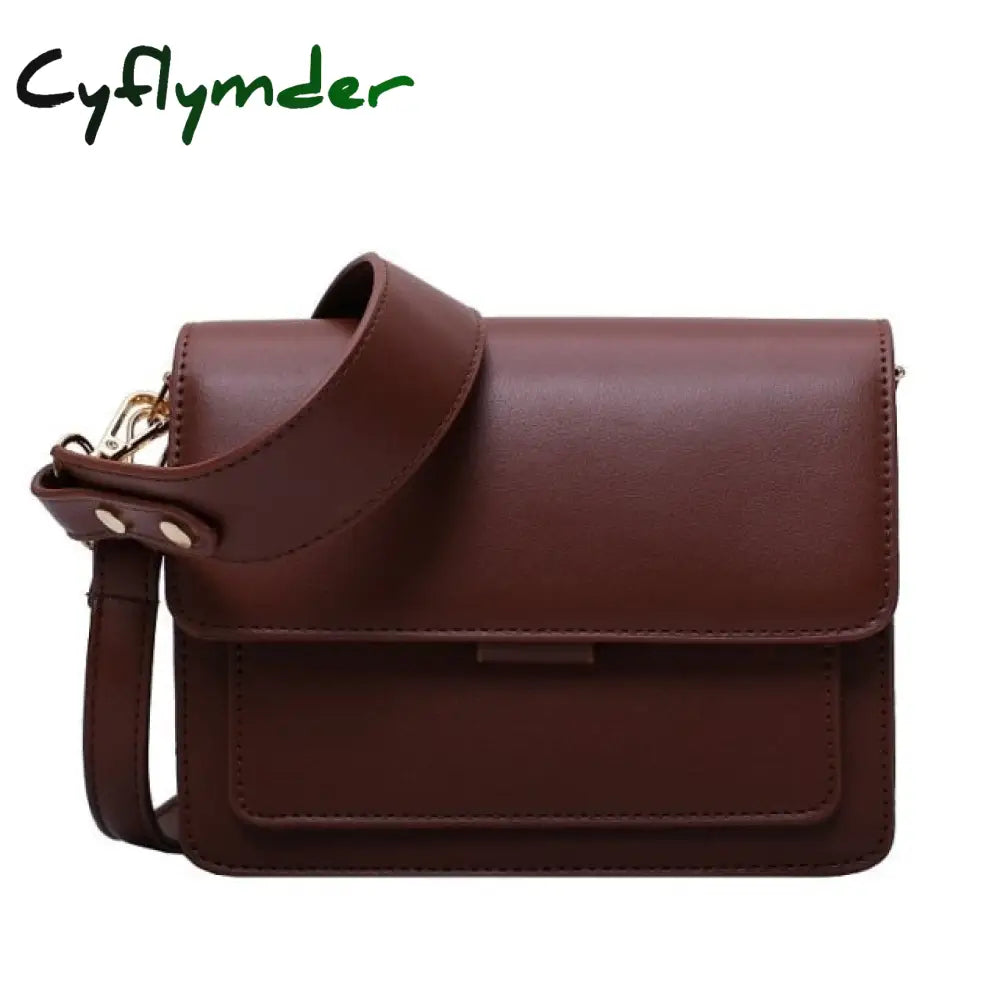 Cyflymder New Mini Lightweight Pu Leather Flap Bags For Women Summer Lady Shoulder Handbag Simple