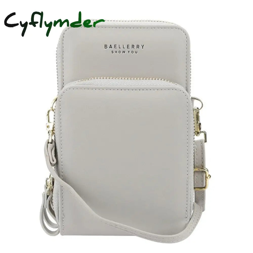 Cyflymder New Mini Women Messenger Bags Female Top Quality Phone Pocket Fashion Small For Girl Gray