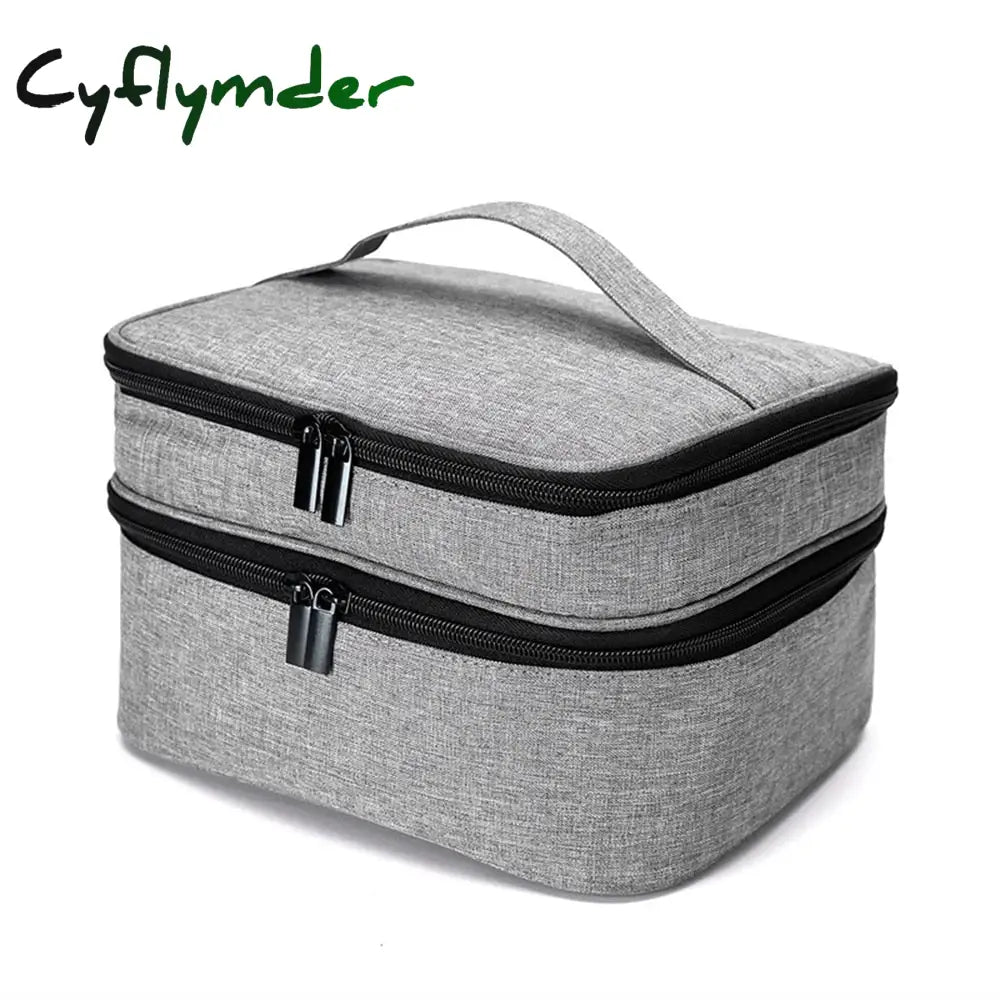 Cyflymder New Nail Polish Storage Cosmetic Bag Portable Organizer Carry Case 30 Bottles Essential