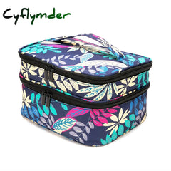 Cyflymder New Nail Polish Storage Cosmetic Bag Portable Organizer Carry Case 30 Bottles Essential