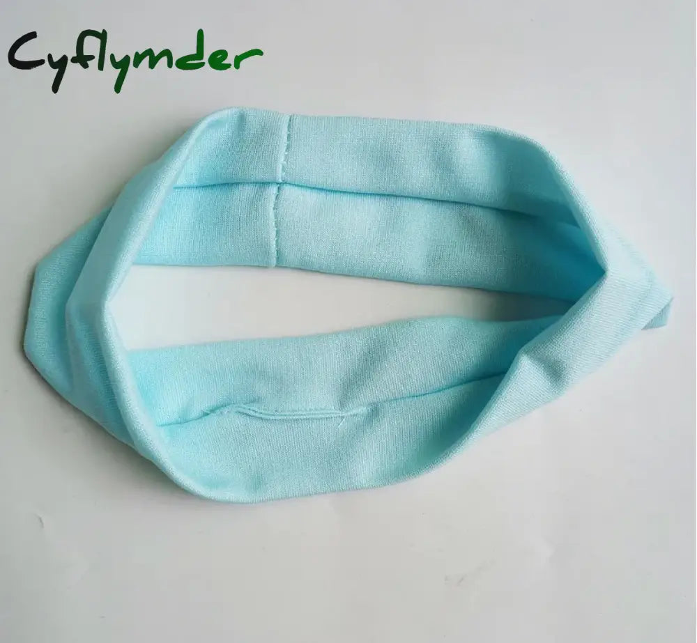 Cyflymder New Pearl Knitted Cross Headbands For Women Girls Handmade Hair Accessories Autumn Winter Headwear Ear Warmer