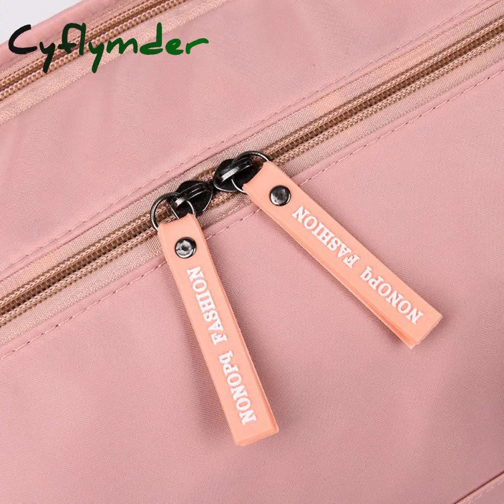 Cyflymder New Sequins Pink Gym Bag Women Shoe Compartment Waterproof Sport Bags For Fitness