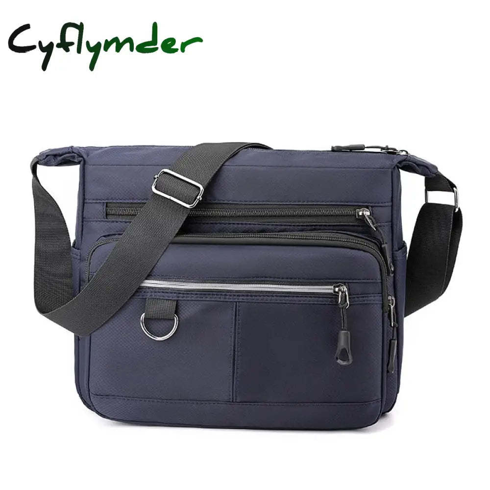 Cyflymder New Shoulder Men’s Bag Waterproof Canvas Luxury Design Crossbody Handbag Large Capacity