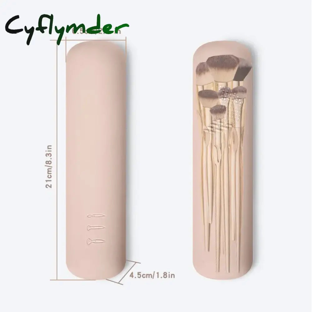 Cyflymder New Silicone Makeup Brush Travel Case Waterproof Holder For All Brushes Magnetic Buckle