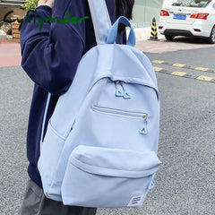 Cyflymder New Simple Design Woman Backpack School Bag For Teenage Girls Boys Casual Travel Rucksack