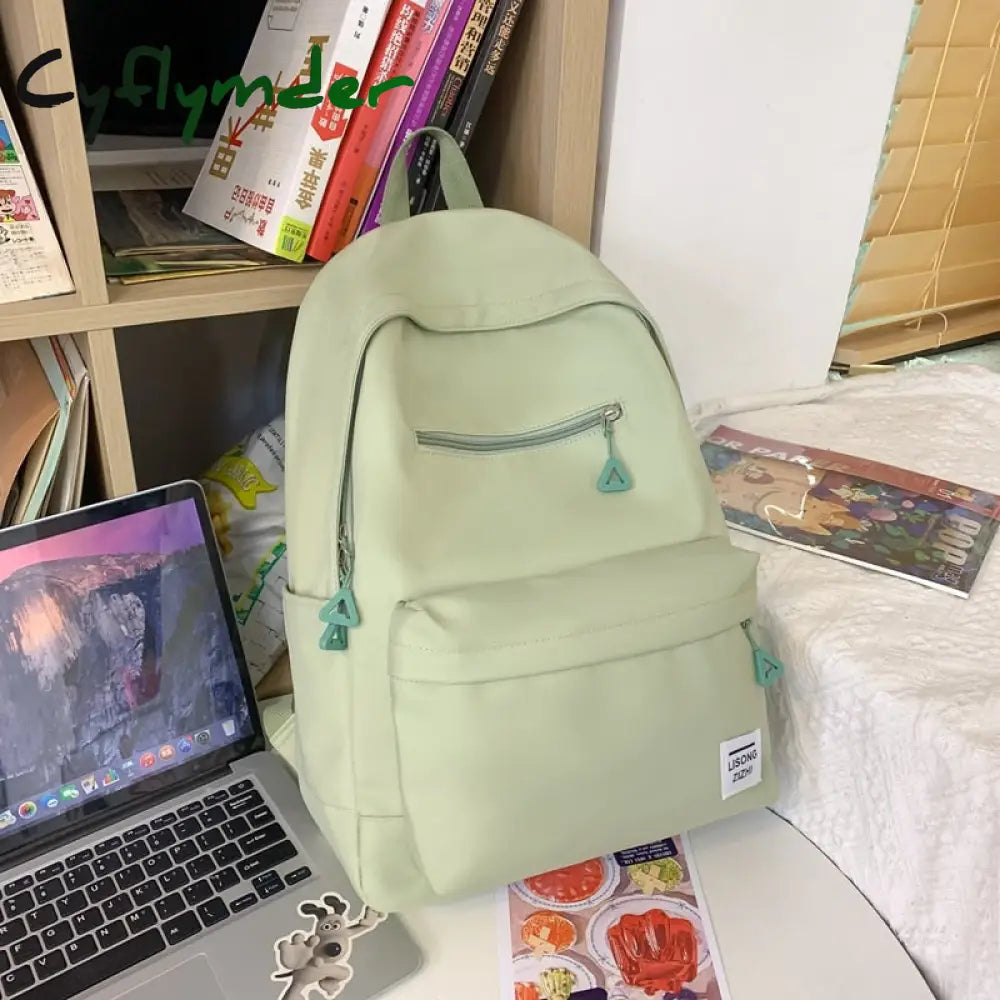 Cyflymder New Simple Design Woman Backpack School Bag For Teenage Girls Boys Casual Travel Rucksack