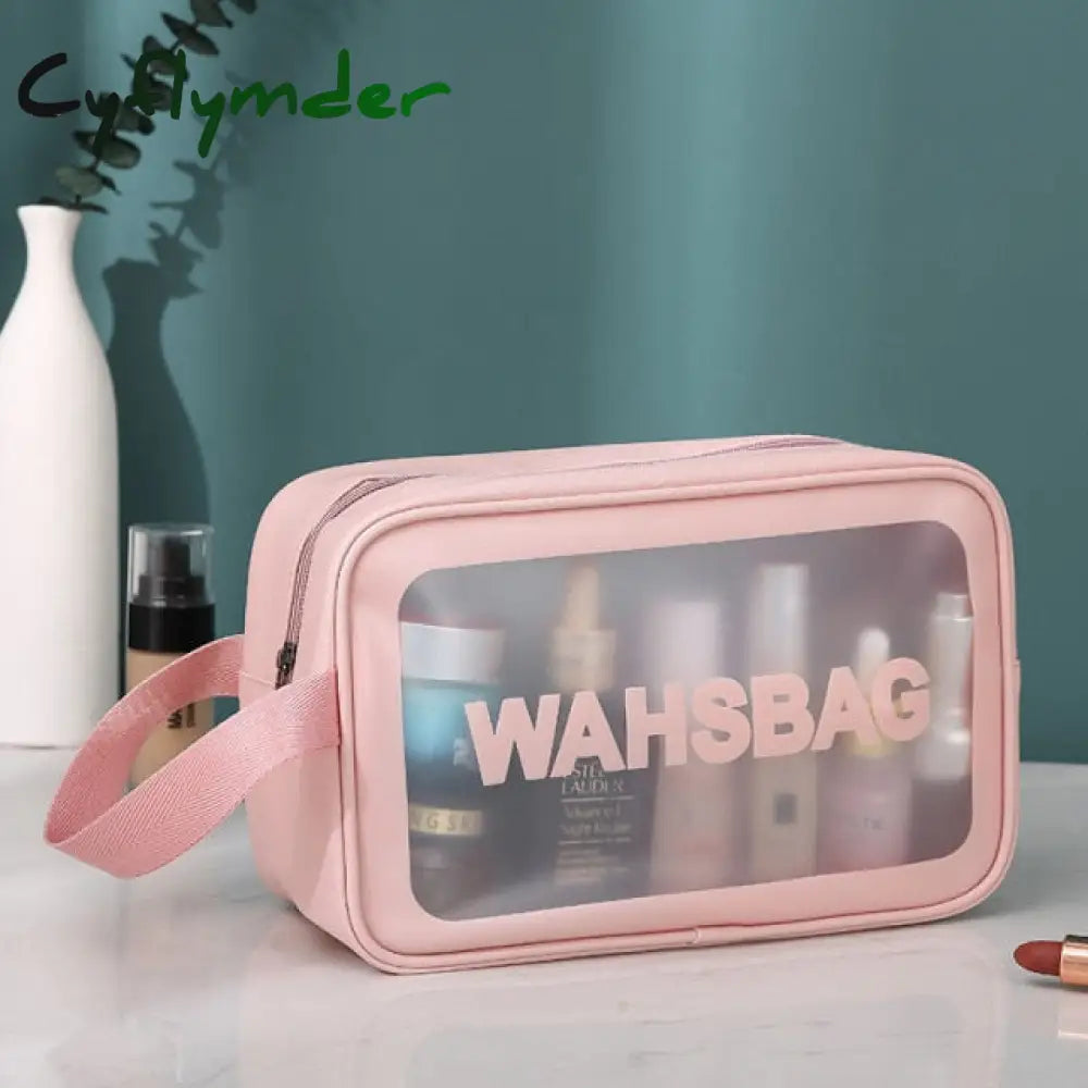 Cyflymder New Soft Pu Women Travel Storage Bag Waterproof Toiletries Organize Cosmetic Portable Pvc