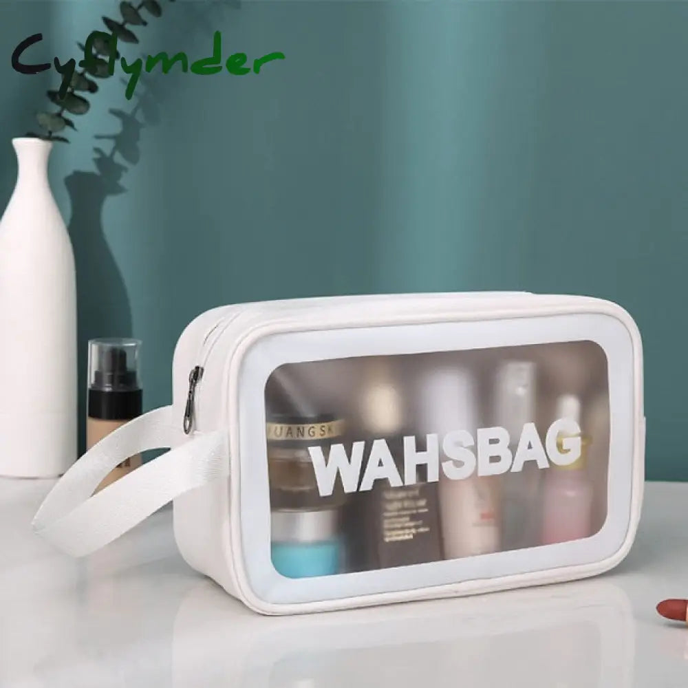 Cyflymder New Soft Pu Women Travel Storage Bag Waterproof Toiletries Organize Cosmetic Portable Pvc