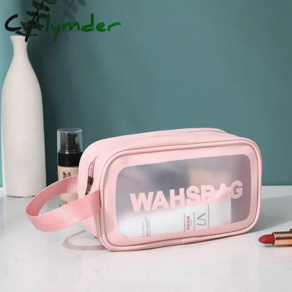 Cyflymder New Soft Pu Women Travel Storage Bag Waterproof Toiletries Organize Cosmetic Portable Pvc