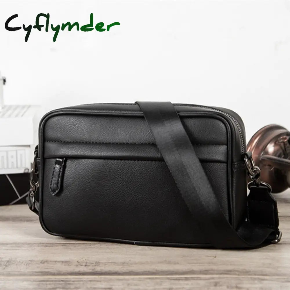 Cyflymder New Style Men’s Messanger Bag Fashion Pu Leather Mens Crossbody Shoulder Bags Man Cross