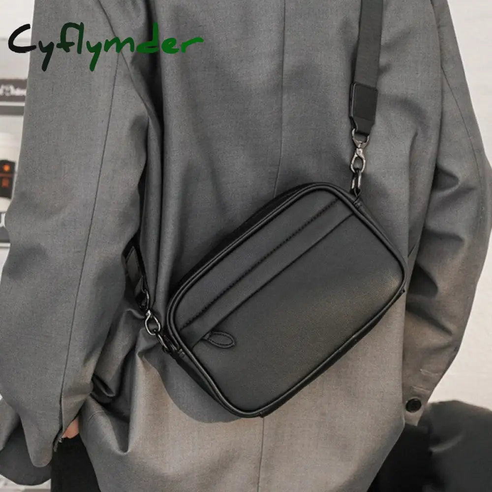 Cyflymder New Style Men’s Messanger Bag Fashion Pu Leather Mens Crossbody Shoulder Bags Man Cross