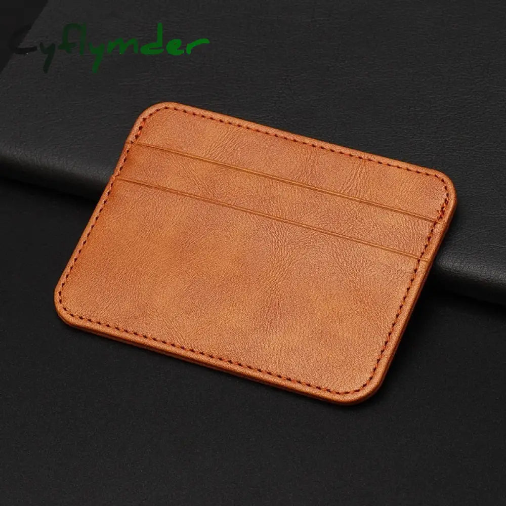 Cyflymder New Thin Pu Leather Mini Wallet Slim Bank Credit Card Holder 5 Slots Men’s Business