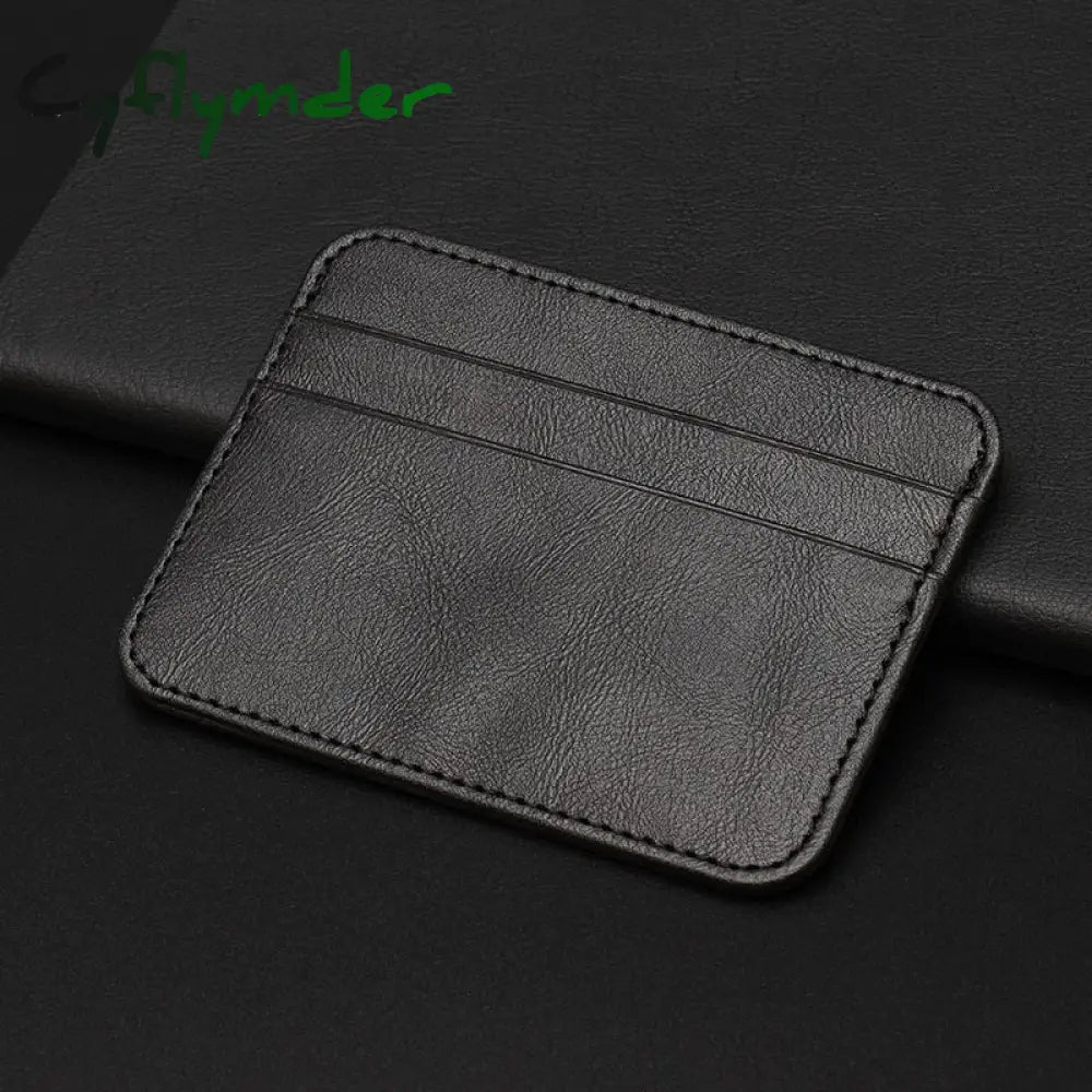 Cyflymder New Thin Pu Leather Mini Wallet Slim Bank Credit Card Holder 5 Slots Men’s Business