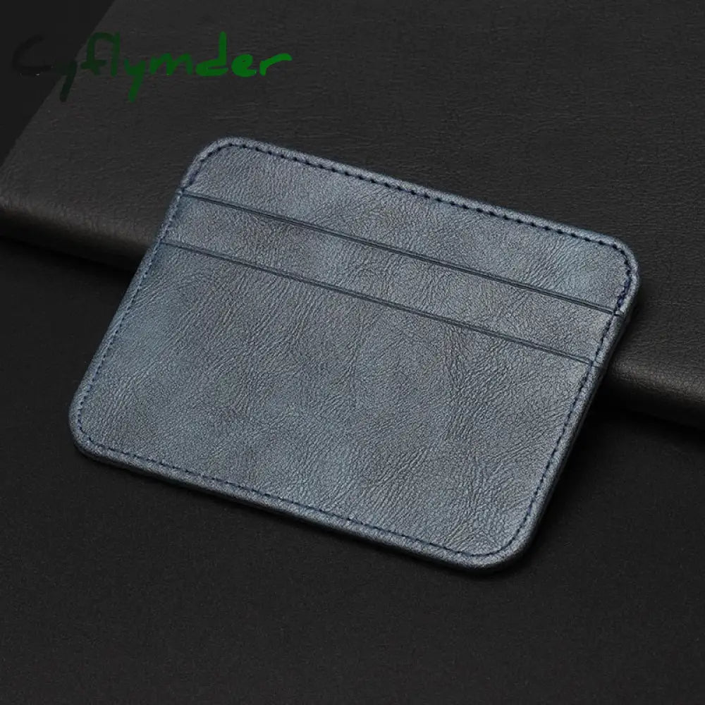 Cyflymder New Thin Pu Leather Mini Wallet Slim Bank Credit Card Holder 5 Slots Men’s Business