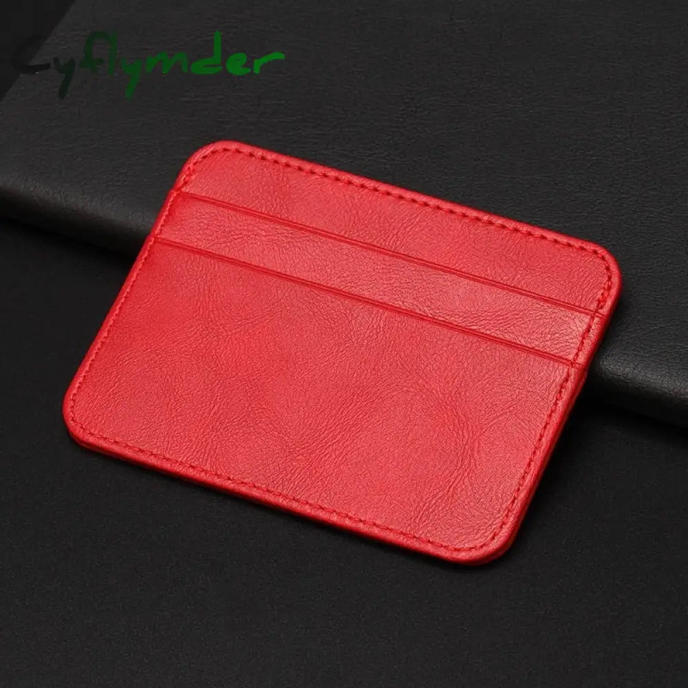 Cyflymder New Thin Pu Leather Mini Wallet Slim Bank Credit Card Holder 5 Slots Men’s Business