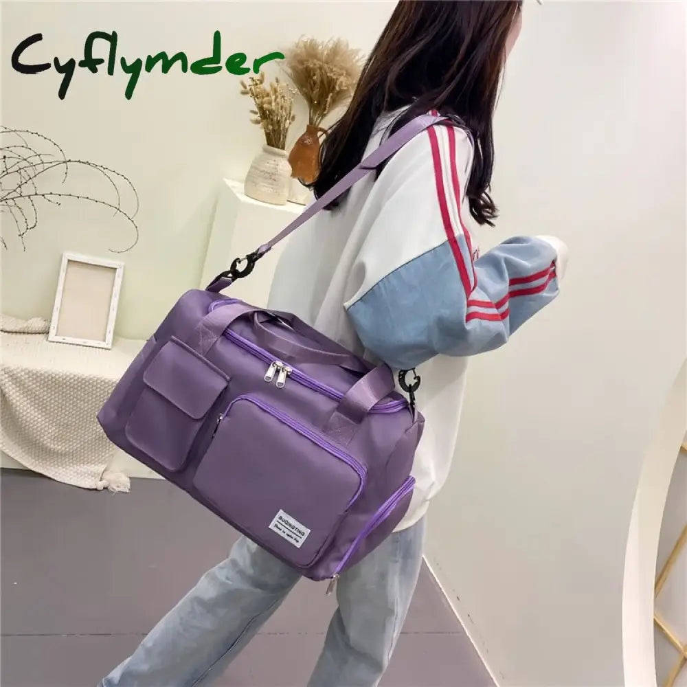 Cyflymder New Travel Bag Hand Luggage Duffle Waterproof Sports Bags Fitness Yoga Gym Large Capacity