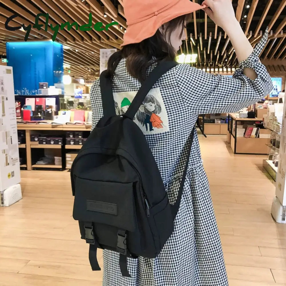 Cyflymder New Trend Female Backpack Casual Classical Women Fashion Shoulder Bag Solid Color School