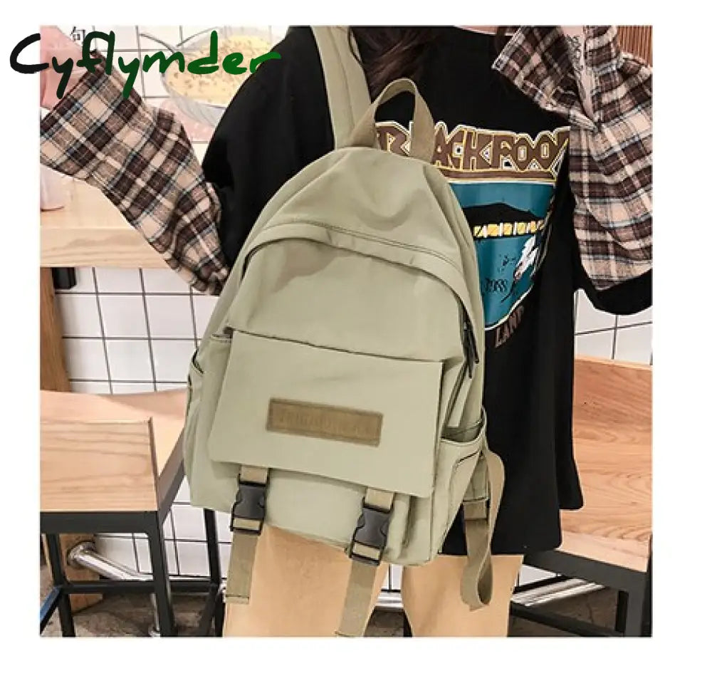 Cyflymder New Trend Female Backpack Casual Classical Women Fashion Shoulder Bag Solid Color School