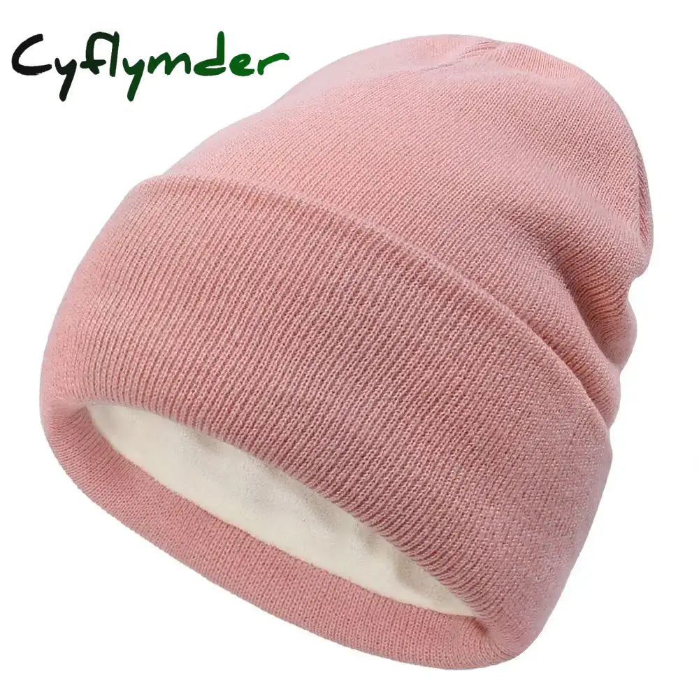 Cyflymder New Unisex Classic Casual Beanie Hat for Men Women Winter Warm Knit Cuffed Beanie Soft Thick Fleece Lined Ski