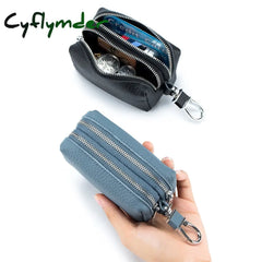 Cyflymder New Versatile Genuine Cowhide Top Layer Cattle Leather Small Items Coins Lipsticks Case