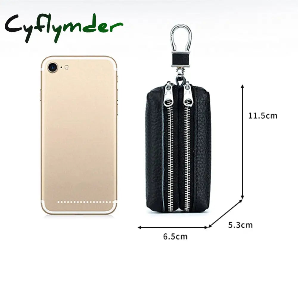 Cyflymder New Versatile Genuine Cowhide Top Layer Cattle Leather Small Items Coins Lipsticks Case