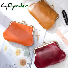 Cyflymder New Vintage Women Cowhide Wallets Female Genuine Leather Purses Portable Large Capacity