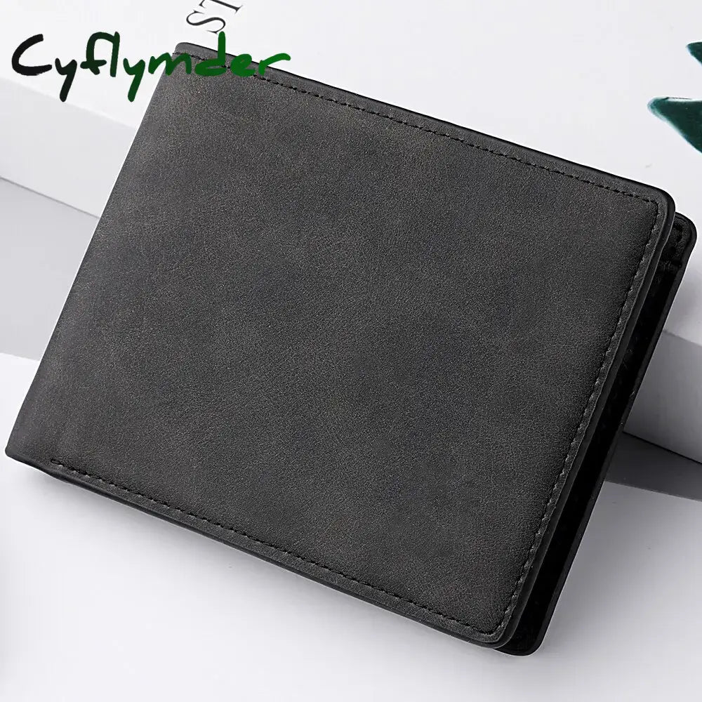 Cyflymder New Wallet Men Short Dollar Clip Zipper Simple Soft Leather Lightweight