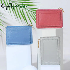 Cyflymder New Wallet Women’s Short Pu Leather Zipper Fashion Simple Casual Design Multi-Card