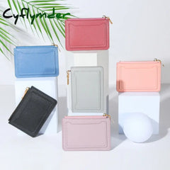 Cyflymder New Wallet Women’s Short Pu Leather Zipper Fashion Simple Casual Design Multi-Card