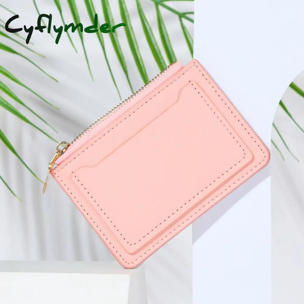 Cyflymder New Wallet Women’s Short Pu Leather Zipper Fashion Simple Casual Design Multi-Card