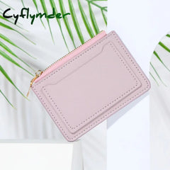 Cyflymder New Wallet Women’s Short Pu Leather Zipper Fashion Simple Casual Design Multi-Card