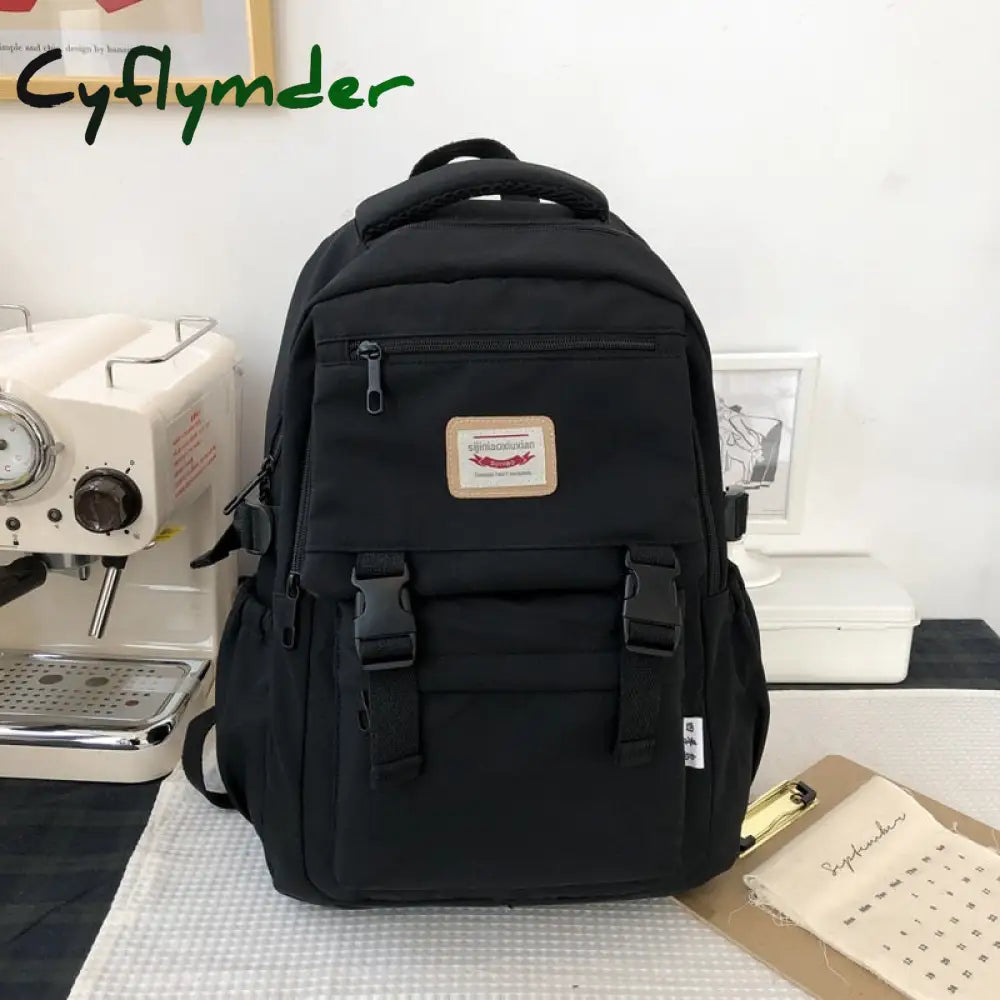 Cyflymder New Waterproof Nylon Women Backpack Korean Japanese Fashion Female Students Schoolbag
