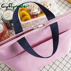 Cyflymder New Waterproof Oxford Lunch Bag Pouch Thickened Handbag Picnic Women Kids Convenient Box