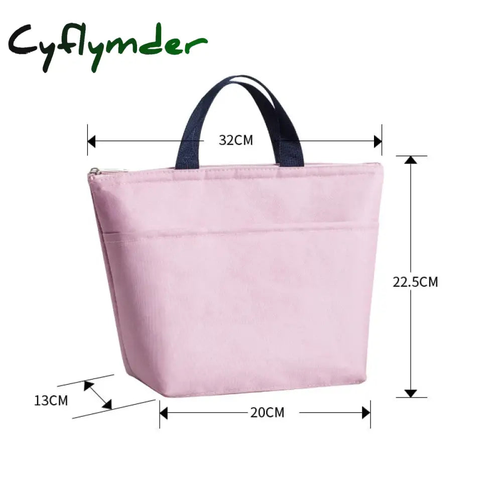 Cyflymder New Waterproof Oxford Lunch Bag Pouch Thickened Handbag Picnic Women Kids Convenient Box