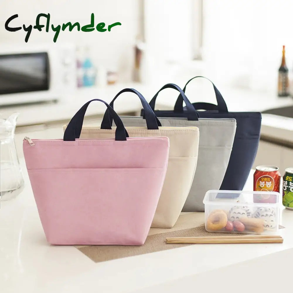 Cyflymder New Waterproof Oxford Lunch Bag Pouch Thickened Handbag Picnic Women Kids Convenient Box