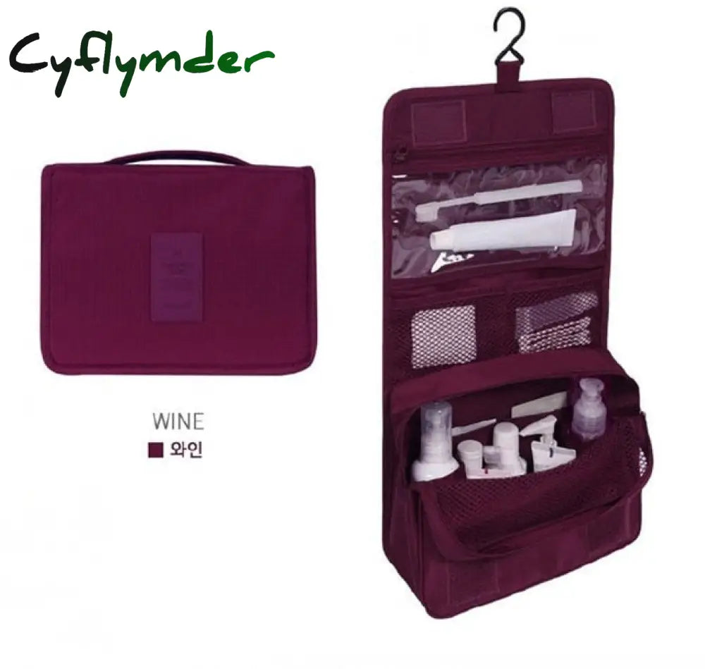 Cyflymder New Waterproof Packing Cubes Travel Large Capacity Storage Bag Portable Hook Wash