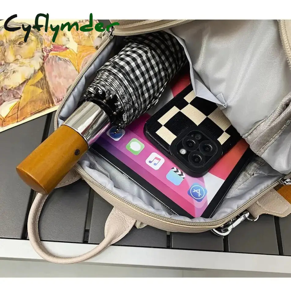 Cyflymder New Winter Ringer Embroidery Women’s Backpack Fashion Trends Multi-Functional Shoulder