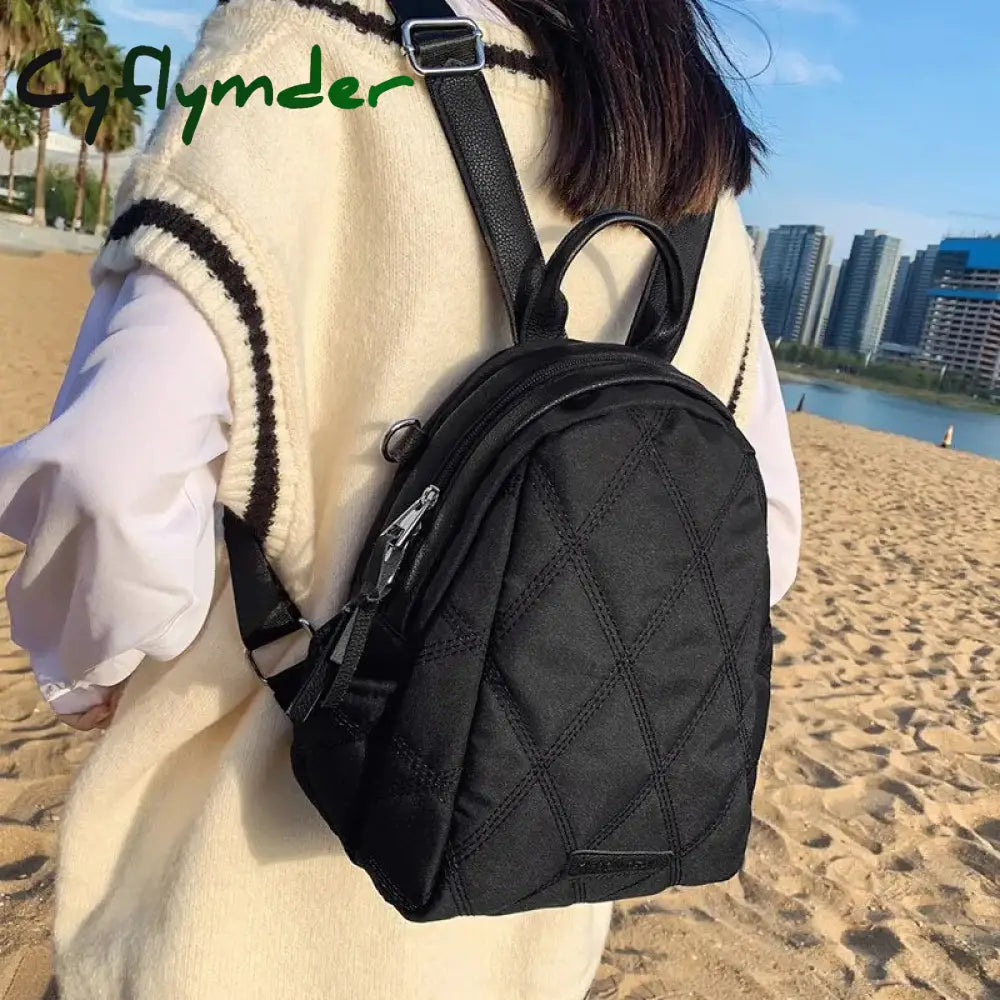 Cyflymder New Winter Ringer Embroidery Women’s Backpack Fashion Trends Multi-Functional Shoulder