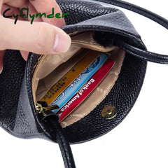 Cyflymder New Women Genuine Leather Handbags Female Large Capacity Shoulder Bags Phone Pocket Card