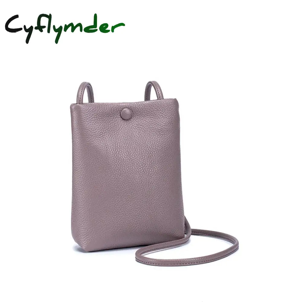 Cyflymder New Women Genuine Leather Handbags Female Large Capacity Shoulder Bags Phone Pocket Card