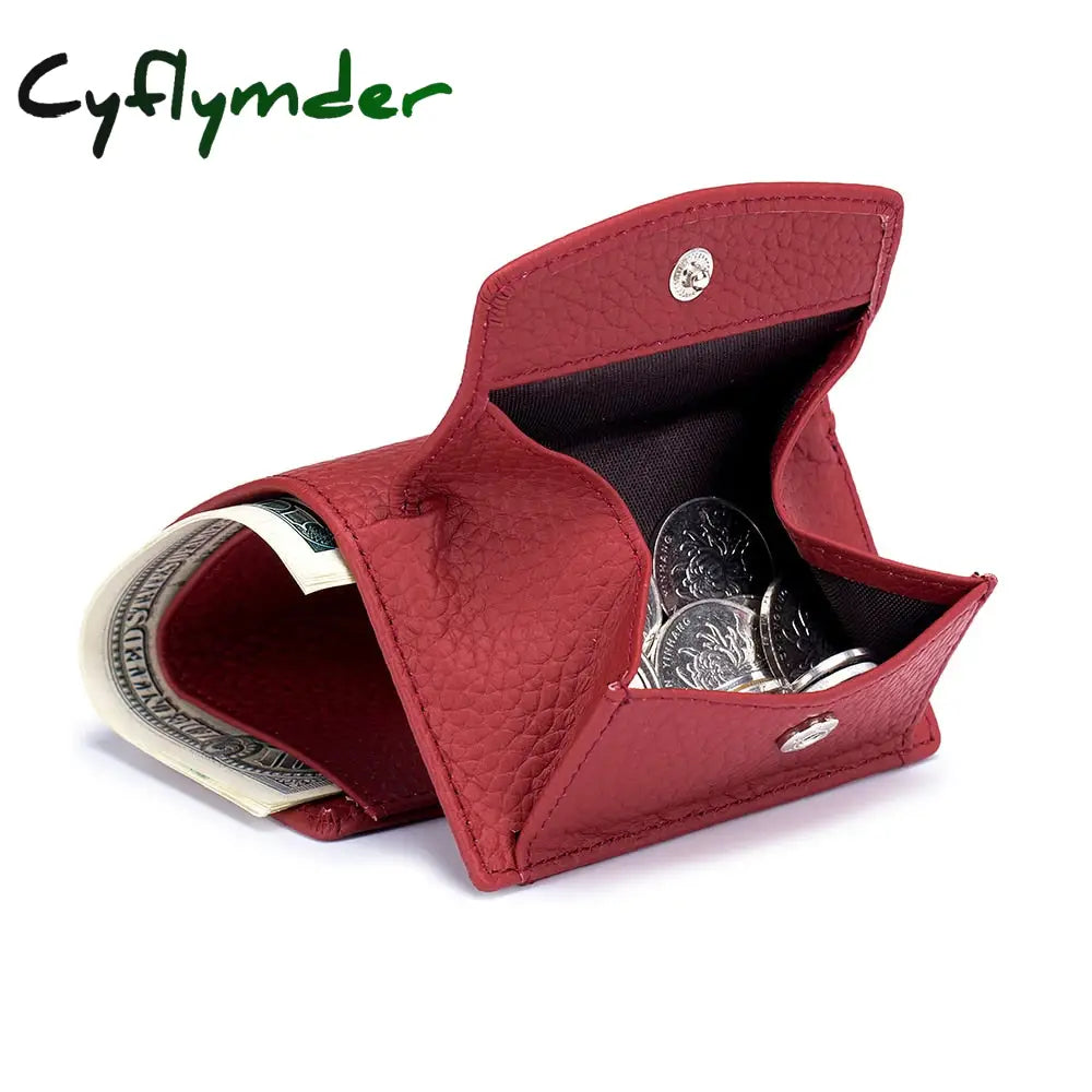 Cyflymder New Women Genuine Leather Purses Female Cowhide Wallets Lady Small Coin Pocket Rfid Card