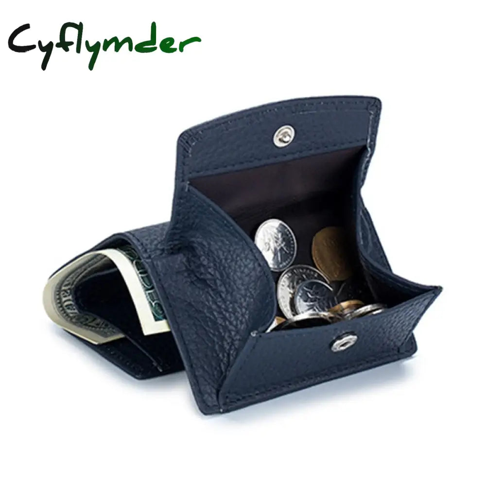 Cyflymder New Women Genuine Leather Purses Female Cowhide Wallets Lady Small Coin Pocket Rfid Card