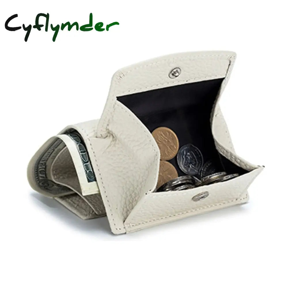 Cyflymder New Women Genuine Leather Purses Female Cowhide Wallets Lady Small Coin Pocket Rfid Card