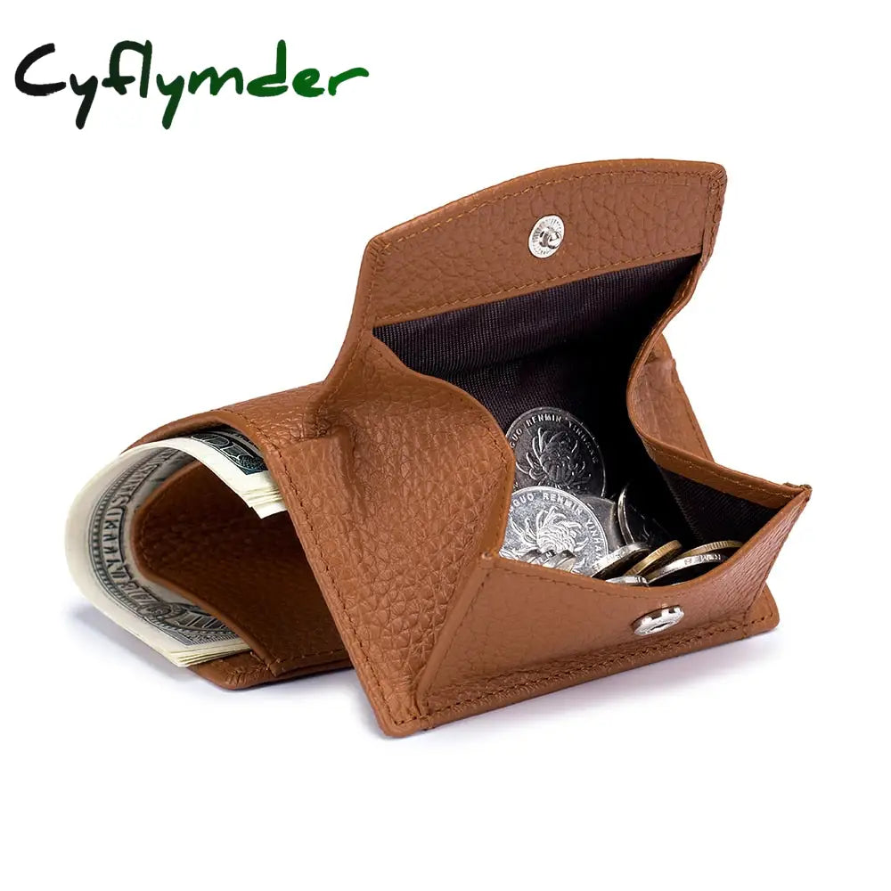 Cyflymder New Women Genuine Leather Purses Female Cowhide Wallets Lady Small Coin Pocket Rfid Card