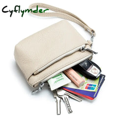 Cyflymder New Women Genuine Leather Wallets Female Small Rfid Purses Large Capacity Cute Wallet